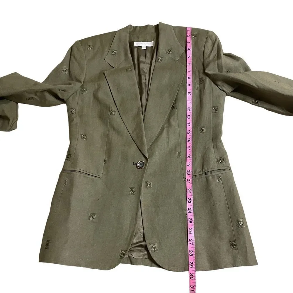 Green Linen Viscose blend Skirt suit - Luciano Tempesta size 8